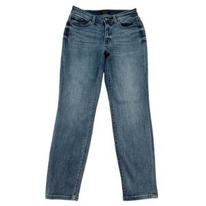 Judy Blue Sz 3 Woman Boyfriend Fit Mid Rise Stretch Denim Jeans Straight Leg Y2K